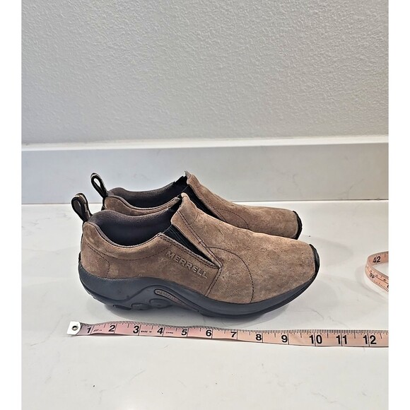 Merrell Jungle Moc Suede Loafers Shoes Womens 7 Brown Dark Earth J65685 Comfort - Picture 8 of 8